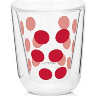 👉 Espressoglas rood glas Zak!designs Dotdot - Dubbelwandig 7,5 Cl 707226817084