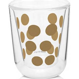 👉 Espressoglas goud glas goudkleurig Zak!designs Dotdot - Dubbelwandig 7,5 Cl 707226834579