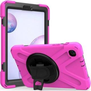 👉 Pencil magenta active Samsung Galaxy Tab A 8.4 (2020) Cover - Hand Strap Armor Case Met Houder 8719793095880