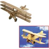 👉 Bouw pakket houten active Set van 2x stuks bouwpakket speelgoed vliegtuigen