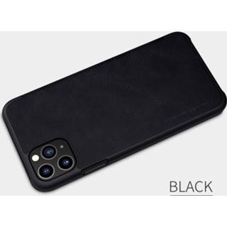 👉 Flipcover active zwart leather Apple iPhone 12 / Pro Hoesje - Qin Case Flip Cover 6902048201620
