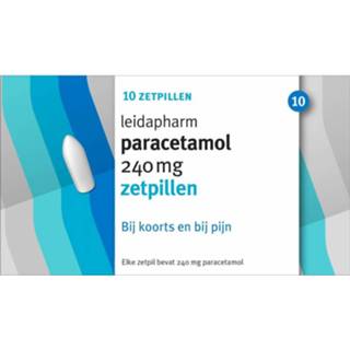 👉 Zetpil active Leidapharm Paracetamol 240 mg 10 zetpillen 8712755009499