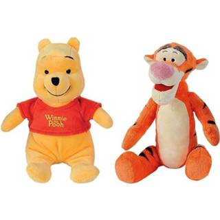 👉 Knuffel active 2x Disney Winnie de Poeh beertje en tijgertje 19 cm knuffels kopen