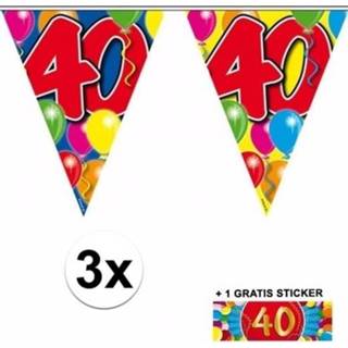 👉 Vlaggenlijn 3x 40 jaar met gratis sticker