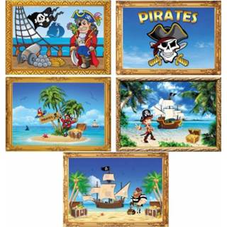 👉 Poster Vijf decoratie posters Piraten thema