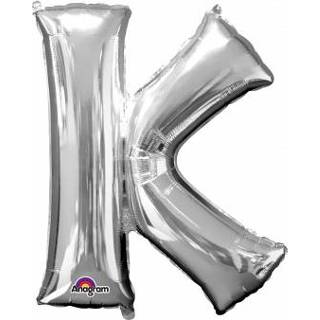 👉 Zilver Letter K ballon 86 cm