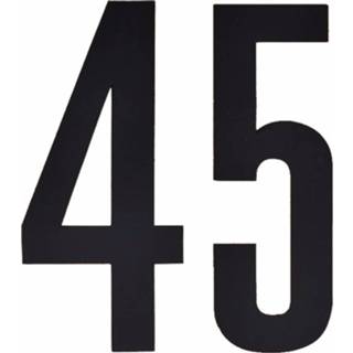 👉 Naamsticker zwart cijfer 45