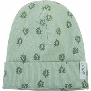 👉 Beanie donkergroen active Lodger Print Rib - Silt Green 8719033401167