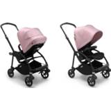 👉 Kinderwagen zwart roze active kinderen Bugaboo Bee6 Black/Black - Soft Pink 2500001434036