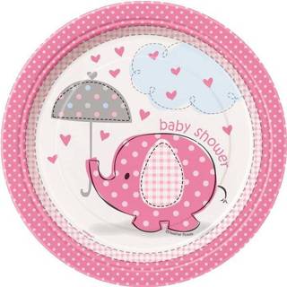 Bord roze baby's Kartonnen Baby Shower pink
