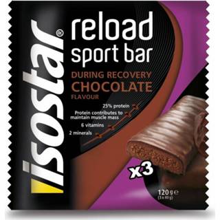 👉 20x Isostar Reload Sportreep Chocolade 3 x 40 gr