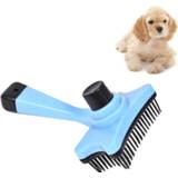 👉 Blauw plastic active Elite multifunctionele verzorgingskam Cut Tangles Tool Pet Brushes (blauw) 6922034667438