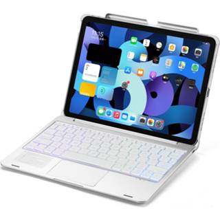 👉 Bluetooth toetsenbord active zilver IPad Air 10.9 (2020) case - hoes met Touchpad 8719793121398