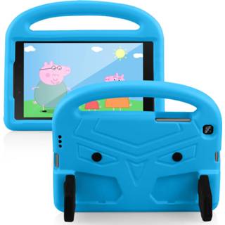 👉 Handvat blauw active kinderen Samsung Galaxy Tab A 10.1 (2019) hoes - Schokbestendige case met Sparrow Kids Cover Licht 8719793090151