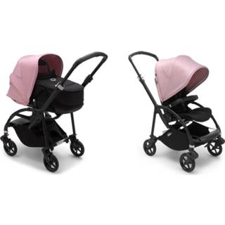 👉 Kinderwagen zwart roze active kinderen Bugaboo Bee6 Black/Black Compleet - Soft Pink 2500001437501