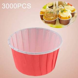 👉 Cupcake rood active 3000 PCS Ronde Lamineercake Cup Muffin Cases Chocolade Liner Bakvorm, Afmetingen: 5,8 x 4,4 3,5 cm (rood)