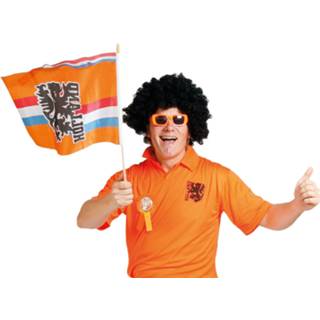 👉 Zwaaivlag oranje 1x stuks Holland met leeuw