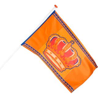 👉 Vlag oranje 1x Koningsdag 150 x 90 cm - versiering