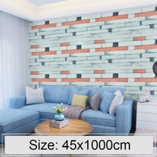 👉 Hout steen active Creatieve 3D Baksteen Decoratie Behang Stickers Slaapkamer Woonkamer Muur Waterdicht Behangrol, Afmeting: 45 x 1000cm 6922223883403