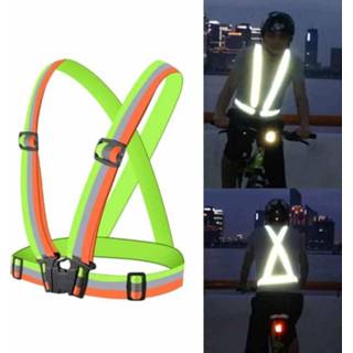 👉 Veiligheidsvest geel groen active Night Riding Running Flexibel reflecterend (geel + groen) 6922430490210