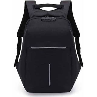 👉 Schooltas zwart active bagage Multifunctionele Oxford draagbare casual dubbele schouders rugzak tas met USB opladen (zwart)