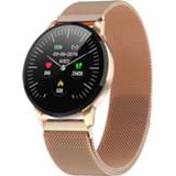 👉 Smartwatch metalen goud active S16 1,22 inch TFT-kleurenscherm IP67 waterdicht, horlogeband, ondersteuning oproepherinnering / hartslagbewaking bloeddrukbewaking slaapbewaking (goud)
