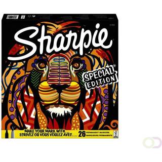 👉 Viltstift active Sharpie fun leeuw special edition box à 26 stuks 3026981101236