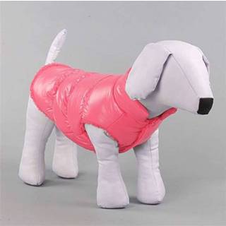 👉 Vest roze l active Winter Honden Huisdier Kat Gewatteerd Jas Puppy Warme Jassen Kleding, Maat: (Roze)