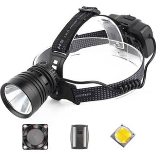 👉 Batterij active P50 Lampkralen Usb-ingang en -uitgang Ventilator Koeling Hoofdmontage Nachtvislicht Sterke koplamp, specificatie: set van 3 batterijen + oplaadkabel