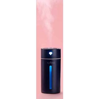 👉 Nachtlamp saffierblauw active onderdelen Creative Mini Diamond Portable Mute Desktop-luchtbevochtiger met nachtlampje in kleur, capaciteit: 250 ml, DC 5V (saffierblauw)