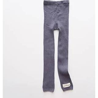 Legging grijs active kinderen Bijgesneden katoenen verticaal gestreepte legging, strakke kinderpanty, maat: 115cm (donkergrijs)