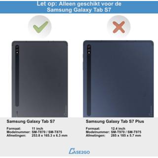 👉 Screen protector active paars Samsung Galaxy Tab S7 Hoes en Screenprotector - 11 inch Tablet 8719793115670