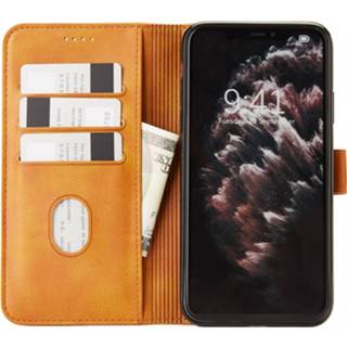 Portemonnee bruin active Samsung Galaxy A51 5G Hoesje - Wallet Book Case Magnetische sluiting Ruimte voor 3 (bank)pasjes Licht 8719793091325