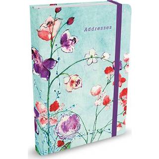 👉 Adresboek magenta active Peter Pauper Fuchsia Blooms A6 9781441315618
