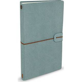 👉 Notitieboek blauw leer active Peter Pauper Voyager Light Blue 9781441328632