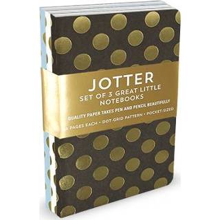 👉 Notitieboek goud active Peter Pauper Notitieboekjes Jotter Gold Dots - Set van 3 stuks 9781441323804