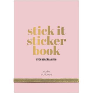 👉 Stickerboek roze active Studio Stationery - Stick It pink