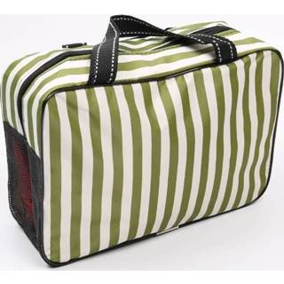 Reistas groen active Unisex Stripe Waterproof Bath Cosmetic Storage Bag (groen)