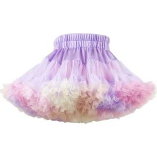 👉 Tutu rokje zijde 120 active schoonheid meisjes AB beide zijden dragen rok (kleur: viooltjes maat: 120)