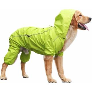 👉 Hondenregenjas fluorescerend groen s active reddingsvesten mannen Middelgrote en grote hondenregenjassen Regenjas met vierpotige mantel voor huisdieren, maat: (fluorescerend groen)