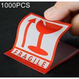 👉 Waarschuwing sticker active 1000 PCS zelfklevende Engelse waarschuwingssticker Fragile label, afmeting: 5,5x5,5cm 6922753357726