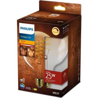 👉 Ledlamp male Philips LED-lamp globe E27 5W amber 8719514269613