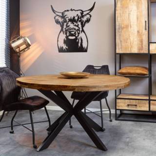 👉 Ronde eettafel mannen mangohout Ø150 cm | Denver