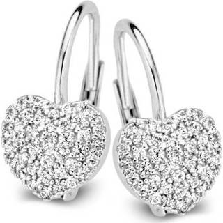 👉 Oorhanger witgouden active Excellent Jewelry Oorhangers met Hartvormig Plaatje 8785259695697