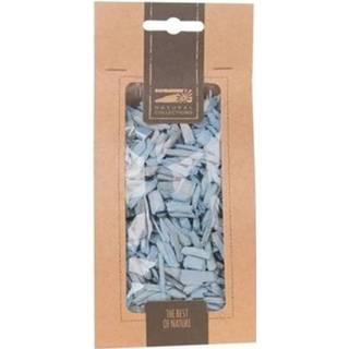 👉 Houtsnipper active blauwe 1x Zakje lichtblauwe houtsnippers 150 gram
