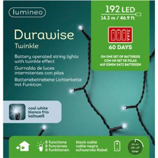 👉 Buiten lamp active wit LED Durawise twinkle buitenverlichting op batterij helder 192 lampjes