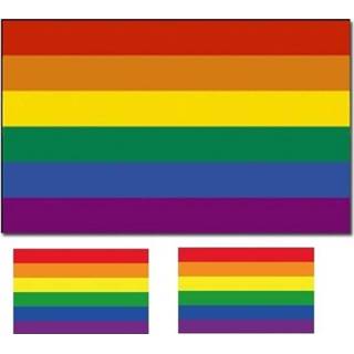 👉 Vlag active met regenboog print en twee gratis stickers