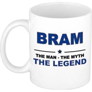 Beker mannen Bram The man, myth legend cadeau koffie mok / thee 300 ml