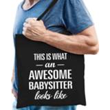 👉 Active baby's mannen zwart Awesome babysitter / oppas cadeau tas voor heren