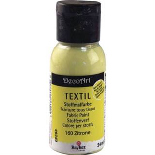 👉 3x Gele textielverf flacons 34 ml - Acryl stoffen verf